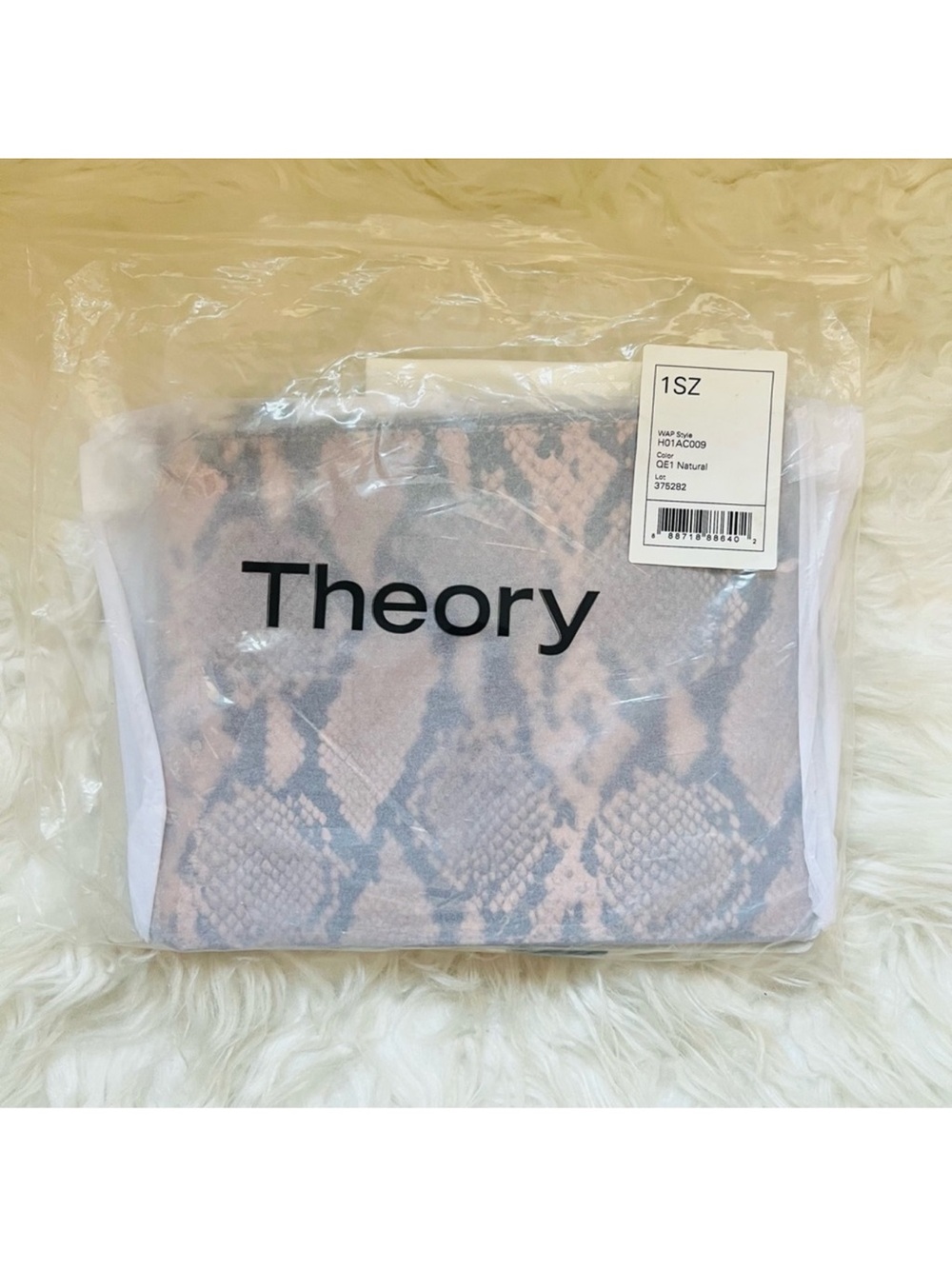 New! THEORY Snakeskin Clutch Pouch Bag - Picture 2 of 7